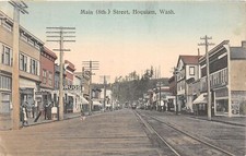 J47/ Hoquiam Washington Postcard c1910 Main Street Stores 8th Tracks 334 picture