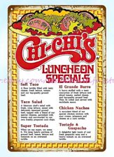 1970s Chi-Chis Luncheon Specials restaurant metal tin sign living room wall picture
