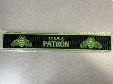 New Patron Tequila Bar Silicon Mat 2 Ft - Black & Lime Green picture