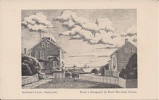 Nantucket MA Gorham's Court, Ruth Haviland Sutton Litho 1935-55 Massachusetts picture