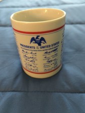 Coffee Mug Presidents of the United States w/ Signatures Washington to Clinton picture