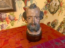 English Chalkware Bust of John the Baptist Circa 1890-1900 picture