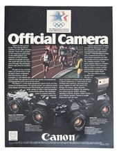1984 Canon Camera Vintage Print Ad Official 35mm 1984 Olympic Games Retro Art picture