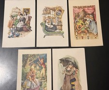 Lot Of (5) Louisa May Alcott Plates Vintage 1950s Uncirculated Proof picture