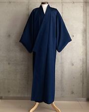 EM012 :Vintage Japanese Men's Kimono. Silk. Tsumugi. Length 144cm/56.6