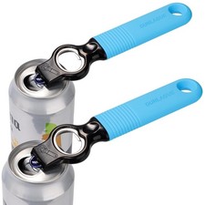 2-in-1 Soda Can Tab & Beer Bottle Opener, Blue, 2-Pack picture