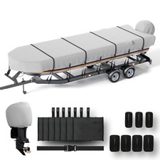 Jon Boat Cover 18ft with Motor Cover, 1200D Heavy Duty Marine Grade... Fast Ship picture