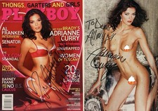 Authentic Adrianne Curry Autograph ✍️ Playboy Magazine Feb 2006 Signed 2 Times picture