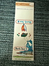 Vintage Dutch Inn Miami Florida Matchbook Diamond Match Div. Advertising picture