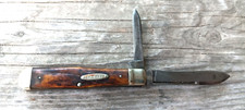 Union Cut Co KA-BAR Coffin Jack Knife Stag Handle Vintage Antique Rare picture