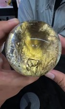 86mm Rare Natural skeleton enhydro Quartz Sphere Crystal Ball energy Reiki Gem picture