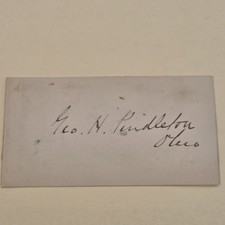 George H Pendleton Signed Autograph Vice President Nominee Vs Abraham Lincoln picture