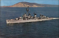 USS BRAINE Ship Cancel Destroyer DD630 c1950-60s Vintage Postcard picture