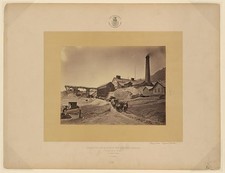 Virginia City Nevada Savage Works Mill 1868 Mine Buildings Horse Wagon picture