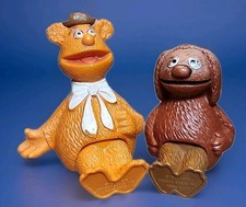 Vintage Muppets Fozzie Bear Figure & Rowlf 1978 - Jim Henson picture