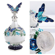 Butterfly Decorative Glass Perfume Bottle Empty Vintage Jeweled Enameled 25ml# picture