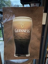 Huge Guinness Extra Stout Plastic Tacker Beer Sign picture
