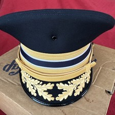 Vintage Kingform Cap Size 7 Military Academy Dress Visor Hat Made USA picture