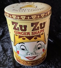 Zuzu Ginger Snap Metal Tin 1982 National Biscuit Company Nabisco Vintage Clown picture