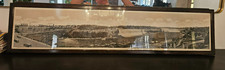Rare Niagara Falls Long Panoramic Lithographic Print 50X10 Circa 1920 Framed picture