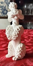 ART Plaster of Paris White Poodle Sculpture in need of TLC (Tender Loving Color) picture