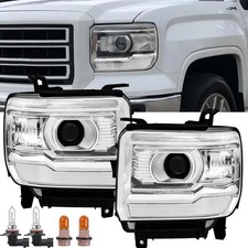 For 2014 2015 2016 2017 2018 GMC Sierra 1500 Headlight Headlamp Assembly Compati picture