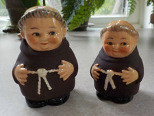 Goebel Friar Tuck Porcelain Salt & Pepper Shakers, SIGNED on bottom picture