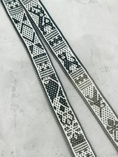 Folk Art Vintage Mexican Ceremonial Sash Tie Animals Ethnic Costumes on End picture