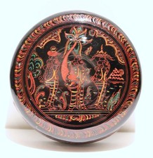 Vintage Japanese Set of 6 Coasters and Container (top and bottom) picture