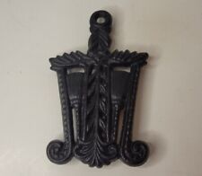 Grain and Tassel Cast Iron Black With Broom design on Trivet Handle MT-6 W picture