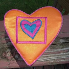 1999 Vintage Embellished Sequin Heart Gift Box Pink  Trinket Keepsake Jewelery picture