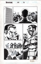 WOLVERINE 144 page 19 original art by Mike S Miller Wolvie with a STOGIE picture