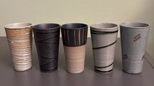 Japanese Mino ware ceramic tumblers Set Of 5 Pottery picture