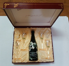 1988 Perrier Jouet Epernay France Fleur de Champagne in Box w/4 Flutes, Empty picture