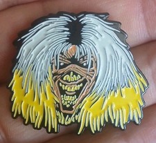 Iron Maiden Eddie The Head Enamel Pin Hat Lapel Vest Heavy Metal 666 the Beast  picture