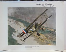 WWI Ace Signed Art Print Richthofen Red Baron Death LeBoutillier Fokker Sopwith picture