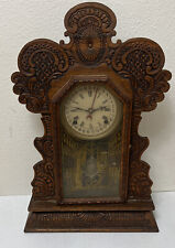 Ingraham Gila Model Parlor Mantle Clock, 8 Day T&S, Calendar, Oak Case, Running picture