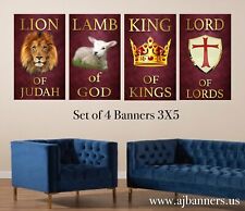 Church Banners - Lion of Judah, Lamb of God, Lord of Lords, King of Kings  picture