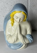 Vintage Ceramic Mother Mary Madonna Praying Planter Made In Japan Figure picture