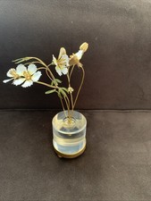 Fleur de Siecles  Floral Enameled Gold-plated Metal Figurine with Lucite Base picture