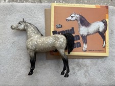 Breyer Horse #213 Dapple Grey Proud Arabian Stallion RARE BLACK POINT WILD BOX picture