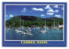 Postcard Camden, Maine harbor toward Camden Hills M375 ME1 picture