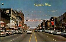Vintage Postcard Tower Avenue Superior WI Wisconsin Bob's Cafe Maurices    G-859 picture