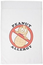 3dRose fl_119140_1 Cute Peanut Allergy Cartoon Anti-Peanut Warningwith Text picture