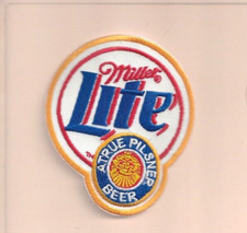 NEW 2 3/4 X 3 1/4 INCH MILLER LITE IRON ON PATCH  picture
