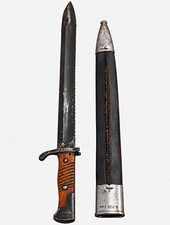 Rare German S98/02 Sawback Bayonet Erfurt W02 1902 Pioneer WWI Era w/ Scabbard picture