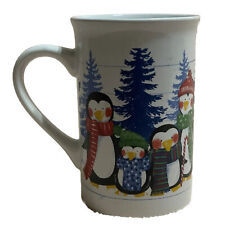 Royal Norfolk Winter Christmas Holiday Penguins Coffee Cup Tall Tea Mug picture