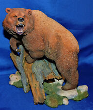 Retired Danbury Mint Heavyweight Champ / Nick Bibby Grizzly Bear Statue Figurine picture