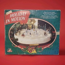 1996 Mr Christmas Holiday in Motion Village Animated Ice Skate Rink Park 50 Song picture