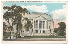 1932 White Border Postcard Severance Hall, Cleveland Ohio Symphony Orchestra picture